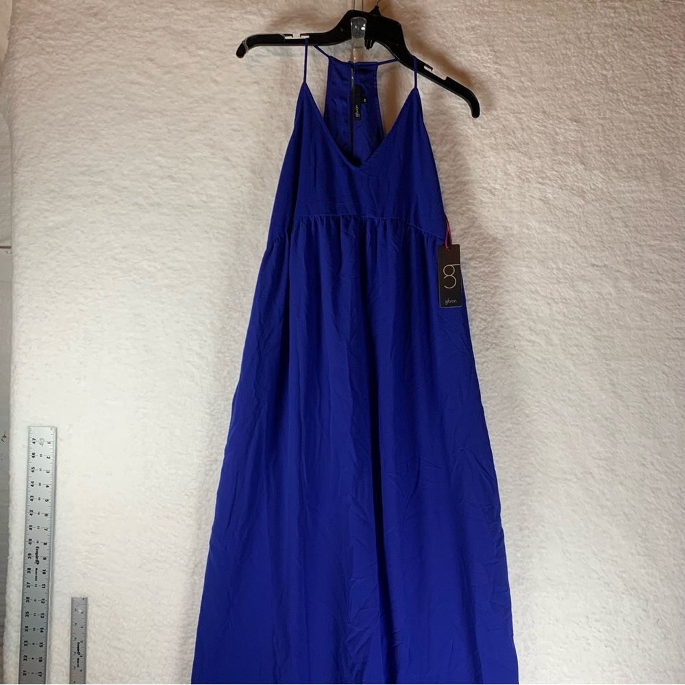 Gibson Latimer Blue‎ Maxi Dress With Pockets Size XS NWT 5410